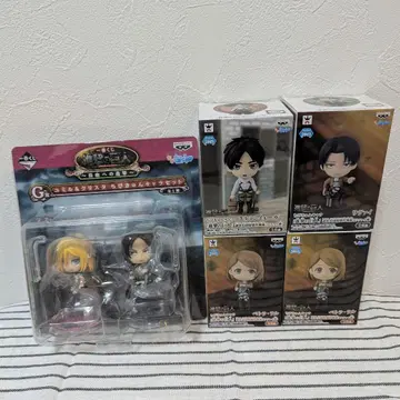 진격의 거인 리바이/엘렌/페트라/유미르&크리스타 치비큥 피규어