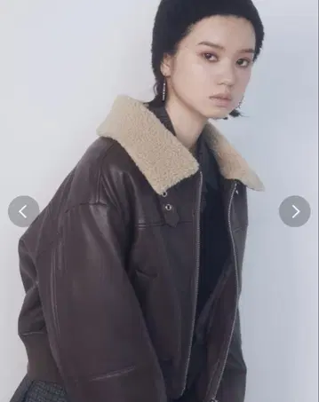 [ 당일 발송 ] EMODA 숏 보아 블루종 브라운