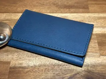 명함지갑 천연 가죽 도치기 가죽