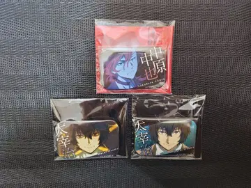 문호 스트레이독스 스퀘어 캔뱃지 다자이 오사무 나카하라 츄야