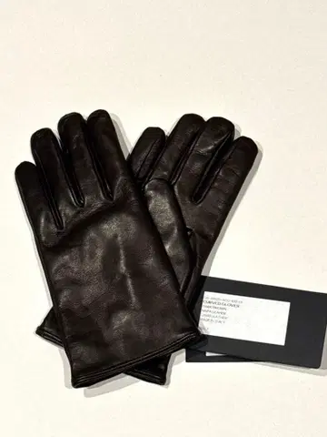 OMAR AFRIDI / CURVED GLOVES -DARK BROWN-