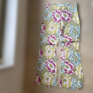 꽃무늬 린넨 캐주얼 팬츠 120