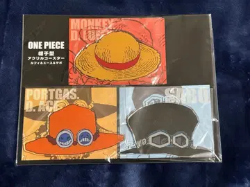 원피스 모자형 아크릴 코스터 루피 에이스 사보