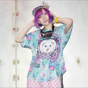 코지코지 ACDC LAG 셔츠 Y2K 지뢰계 헤이세이 아노짱 애니메이션T