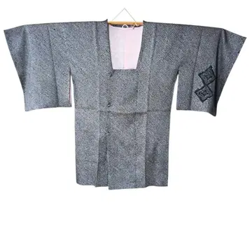 도행 코트 소시보리 네이비 계열 겉옷 순수 실크