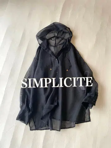 이에나 취급 SIMPLICITE 후디 시어 셔츠 자켓