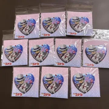 괴도 키드 매직 카이토 코난 플라자 한정판 하트 캔뱃지 10개 미개봉