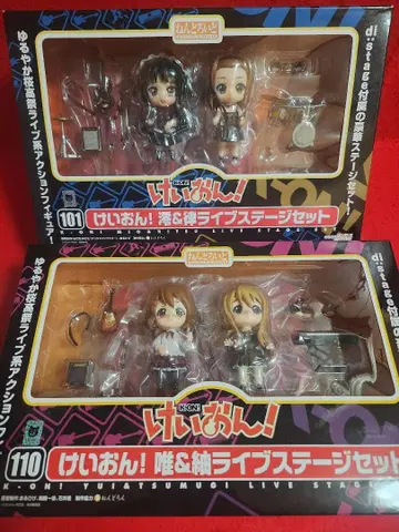 케이온 유이&츠무기 피규어 라이브 스테이지 세트 미오&리츠 넨도로이드
