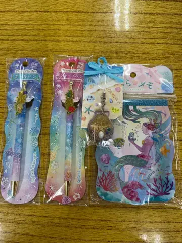 오키나와 한정판 볼펜 샤프펜 메모장 별 모래 스트랩