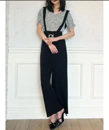 resexxy 하이웨스트 서스펜더 팬츠