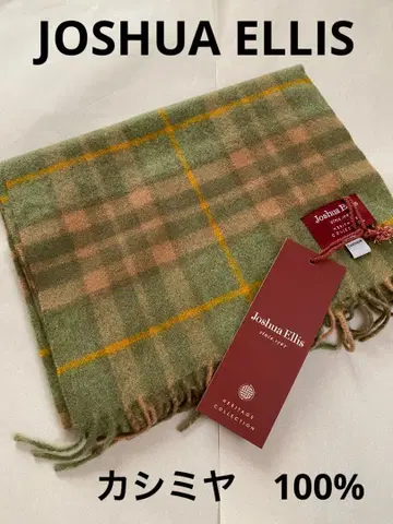 조슈아 에리스 JOSHUA ELLIS 캐시미어 머플러 그린 체크