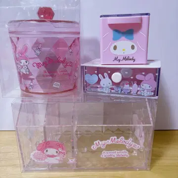 마이멜로디 화장품 오거나이저 스태킹 메모 큐케이스 캐니스터