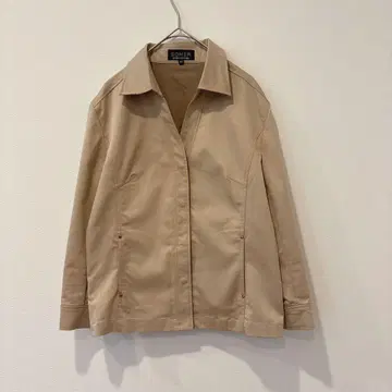 소니아 리키엘 자켓 베이지 40 M 상당 스텐칼라 깔끔한 옷깃