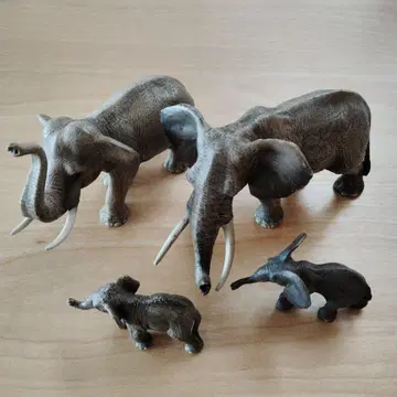 슐라이히 동물 피규어 코끼리 4체 세트