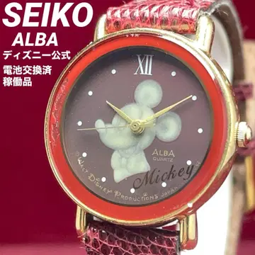 [디즈니 공식] SEIKO 세이코 ALBA 미키마우스 손목시계 작동