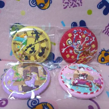 디즈니 자수 캔뱃지 라푼젤 피터팬 슈가 러쉬