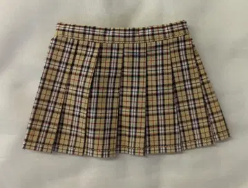 아존 50cm 인형 코스튬 50 플리츠 체크 미니 스커트 베이지 체크