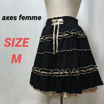 axes femme 엑시즈팜 플레어 스커트 고딕 레이스업