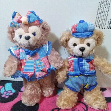 도쿄디즈니씨의 더피와 메이짱 봉제 인형 배지