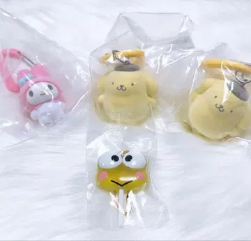 산리오 컬러풀 카라비너 마스코트 참 폼폼푸딩 마이멜로디 가챠