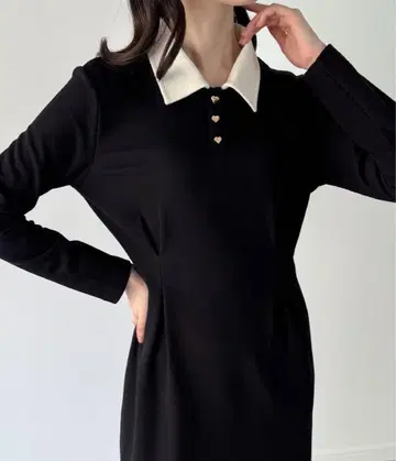 [ JUNOAH ] 턱 타이트 폴로 셔츠 원피스