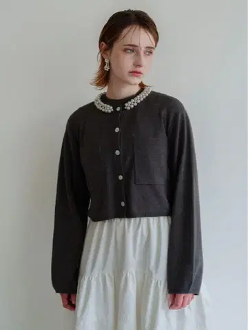 [ Acka. 새상품급 ] pearl ensemble cardigan