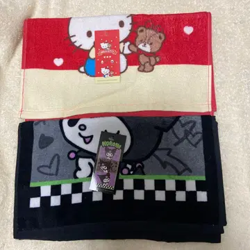 Sanrio HELLO KITTY & KUROMI 페이스 타월 2개