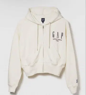 30th 기념일 헤비 웨이트 프렌치 테리 GAP 로고 집업 후드티