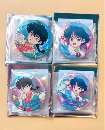 란마 1/2 트리 빌리지 차이나 코디 란마 아카네 캔뱃지