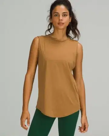 lululemon 룰루레몬 탱크탑 코튼 황토색 8사이즈