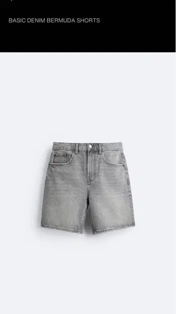 베이직 데님 버뮤다 쇼츠 자라