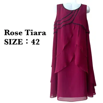 Rose Tiara 쉬폰 티어드 원피스 드레스 42 빅 사이즈