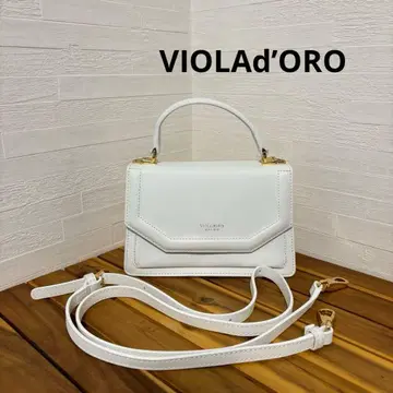 [ 새상품급 ] 비올라돌로 탑 핸들 미니 숄더백 화이트 이탈리아 가죽