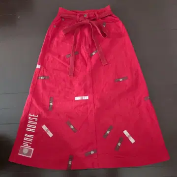 PINK HOUSE 핑크하우스 여성용 스커트 테디베어 와펜