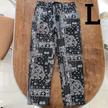 정글 스톰 이지 셰프 팬츠 L 블랙 페이즐리 반다나