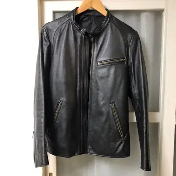 싱글 라이더 천연 가죽 시프 양가죽 샷 SCHOTT 바이크