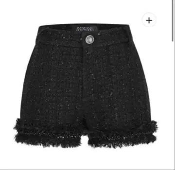 트위드 숏팬츠, 숏 팬츠, 블랙