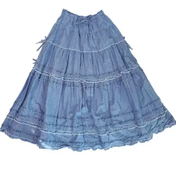 [ 새상품급 ] PINK HOUSE 깅엄 체크 캉캉 스커트 피코 프릴