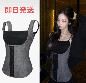 미개봉 새상품 택 포함 theredthread 코르셋 핏 탑