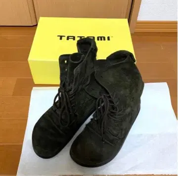 TATAMI Azumino 스웨이드 레이스업 부츠 모카 37 사이즈