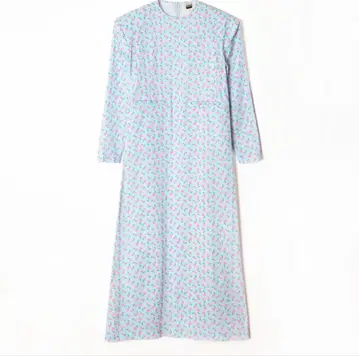 HOLIDAY FLOWER PADDED SHOULDER LONGDRESS