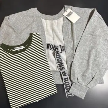 RODEO CROWNS D링 벨트 포함 가디건 & 탱크탑 세트