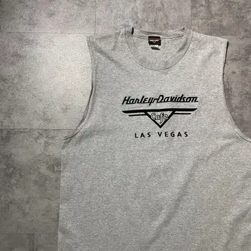 90s 할리데이비슨 카페 라스베가스 펠트 로고 탱크탑