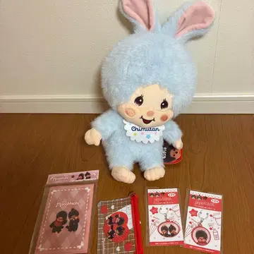 몬치치 코튼 캔디 L 사이즈 봉제 인형 치무탄 블루 잡화