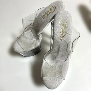 Pleaser 프 리저 통굽 샌들 SKY302 클리어 22cm