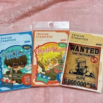 TRIGUN 트라이건 스티커 바슈 울프우드