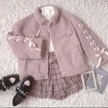 Honey Cinnamon 허니시나몬 허니 시나몬 보아 자켓 코트