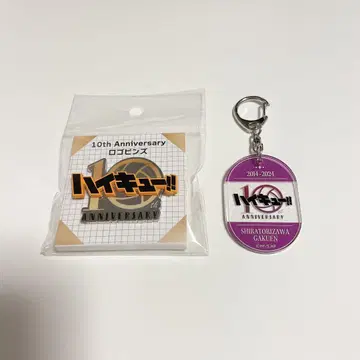 하이큐 10th Anniversary 로고 핀즈 키링