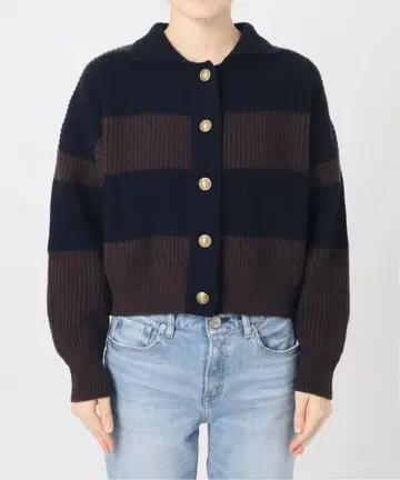 [ 2025AW ] 라거 보더 니트 가디건