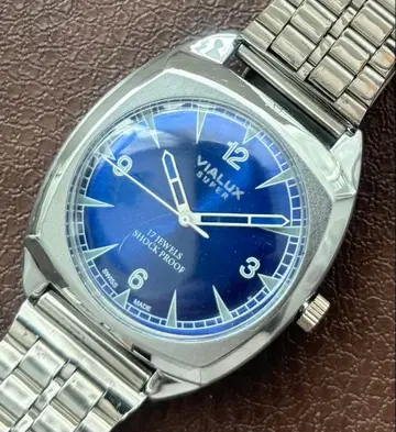 빈티지 손목시계 VIALUX 수동 와인딩 남성용 손목시계 블루